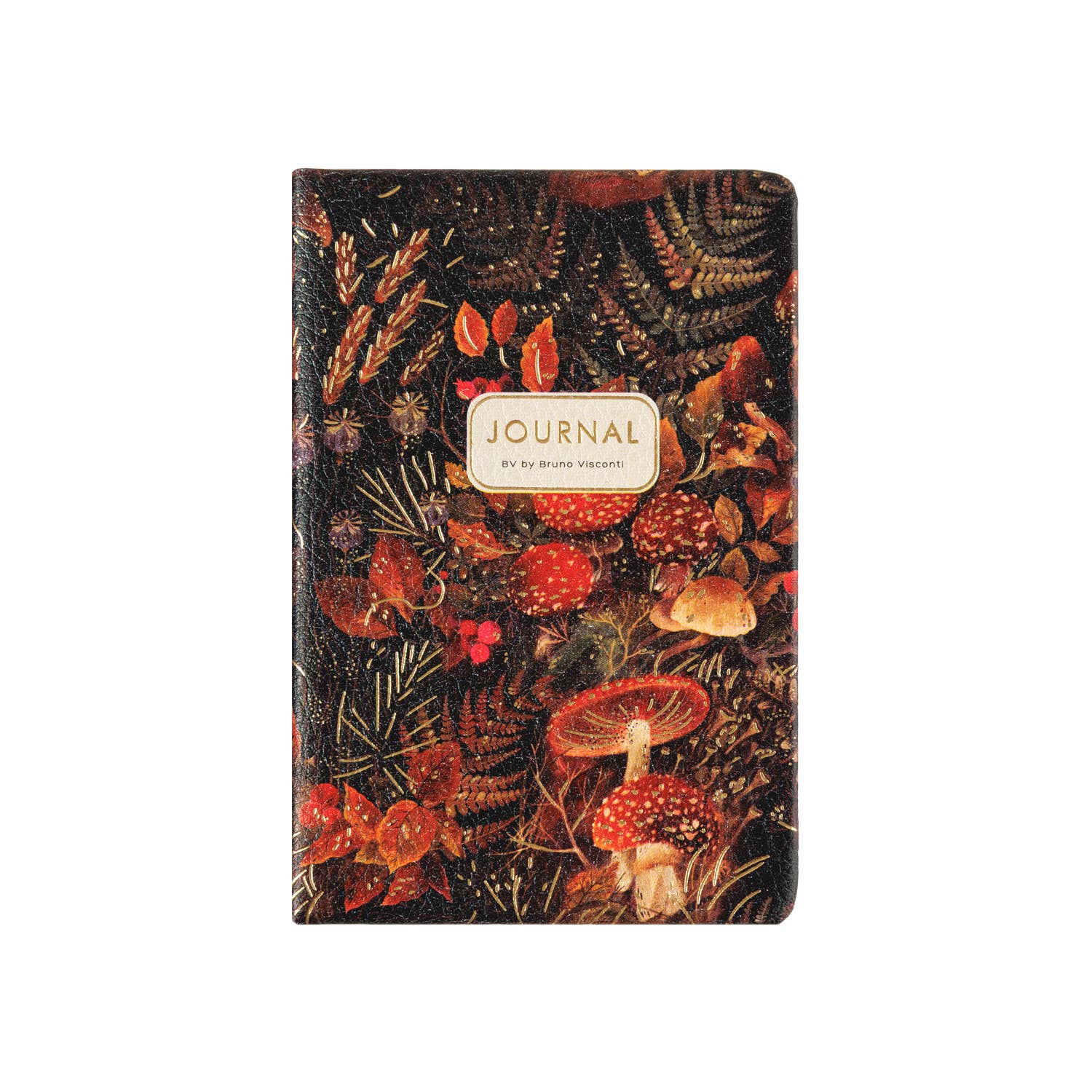 Forest Mushrooms Mini Vegan Leather Pocket Planner