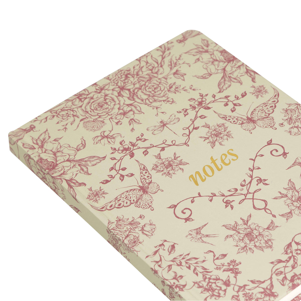 Red Toile Notes Journal, Hardcover Stationary