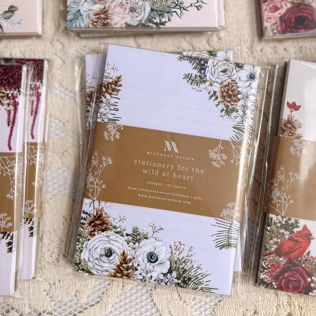 Wintry Florals Anemone | Notepad: 4.25" x 6.25" Notepad