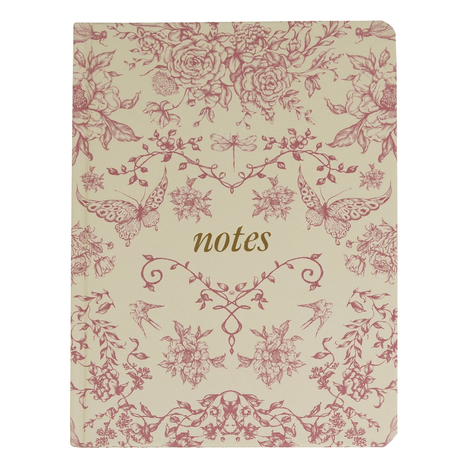 Red Toile Notes Journal, Hardcover Stationary