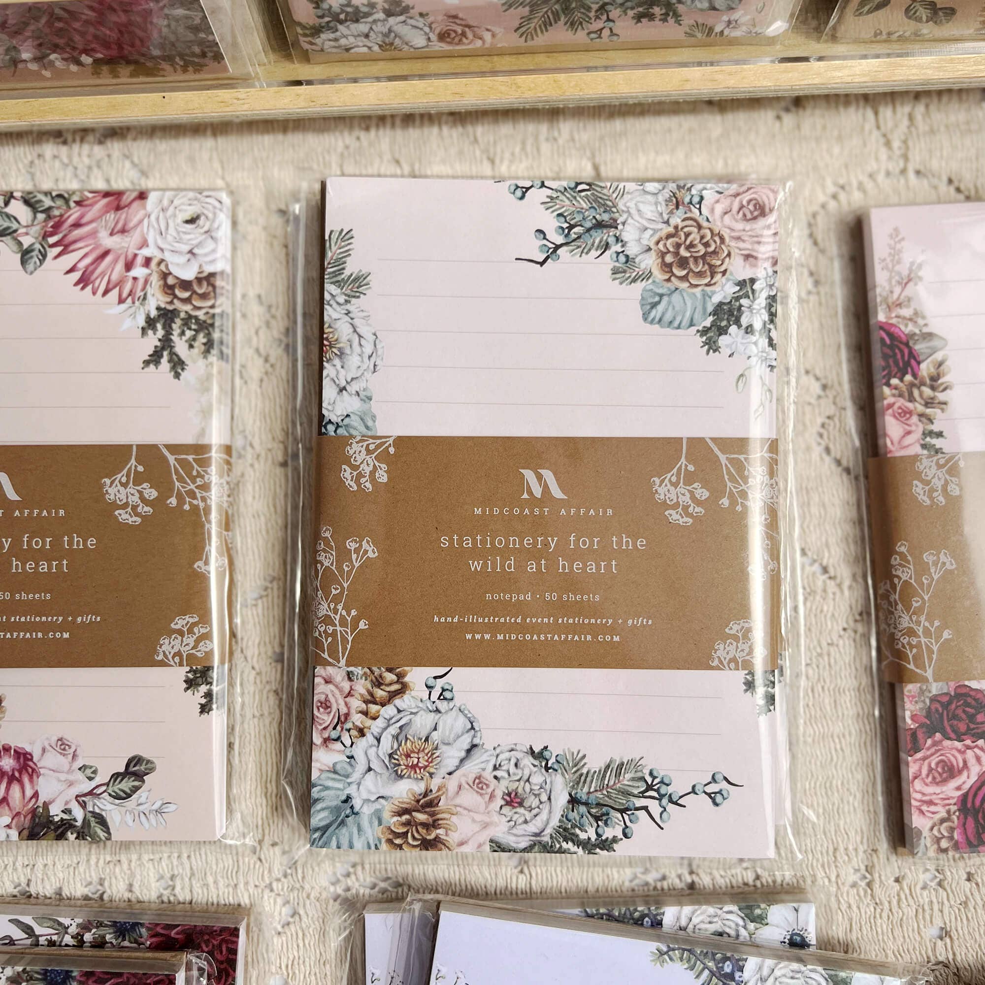 Wintry Florals Peony | Notepad: 4.25" x 6.25" Notepad