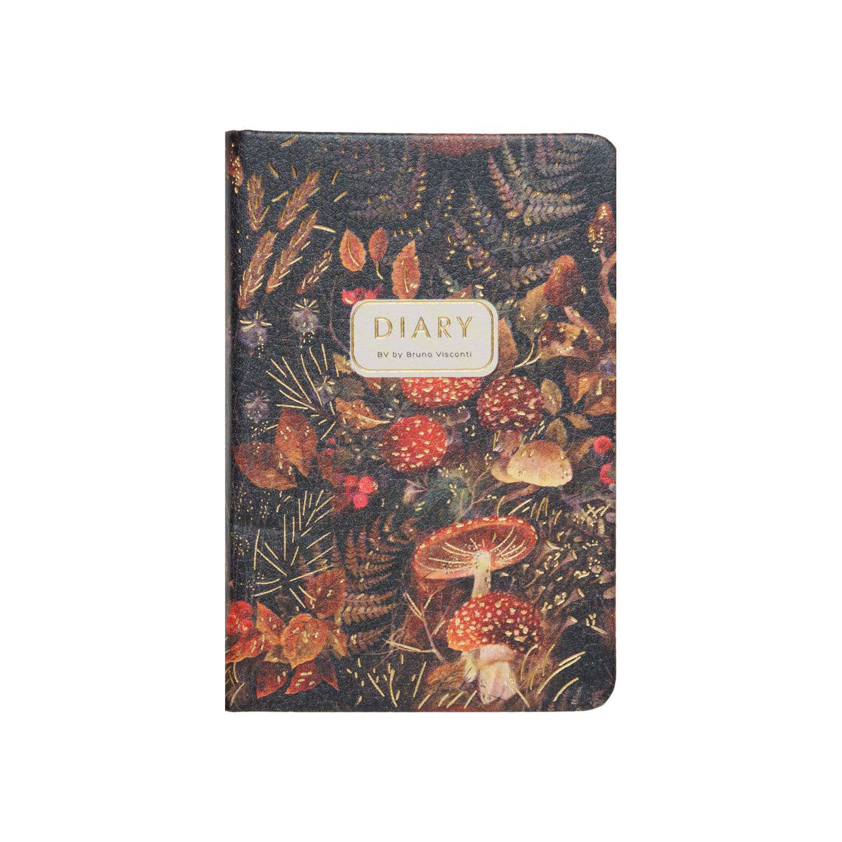 Forest Mushrooms Mini Vegan Leather Pocket Planner