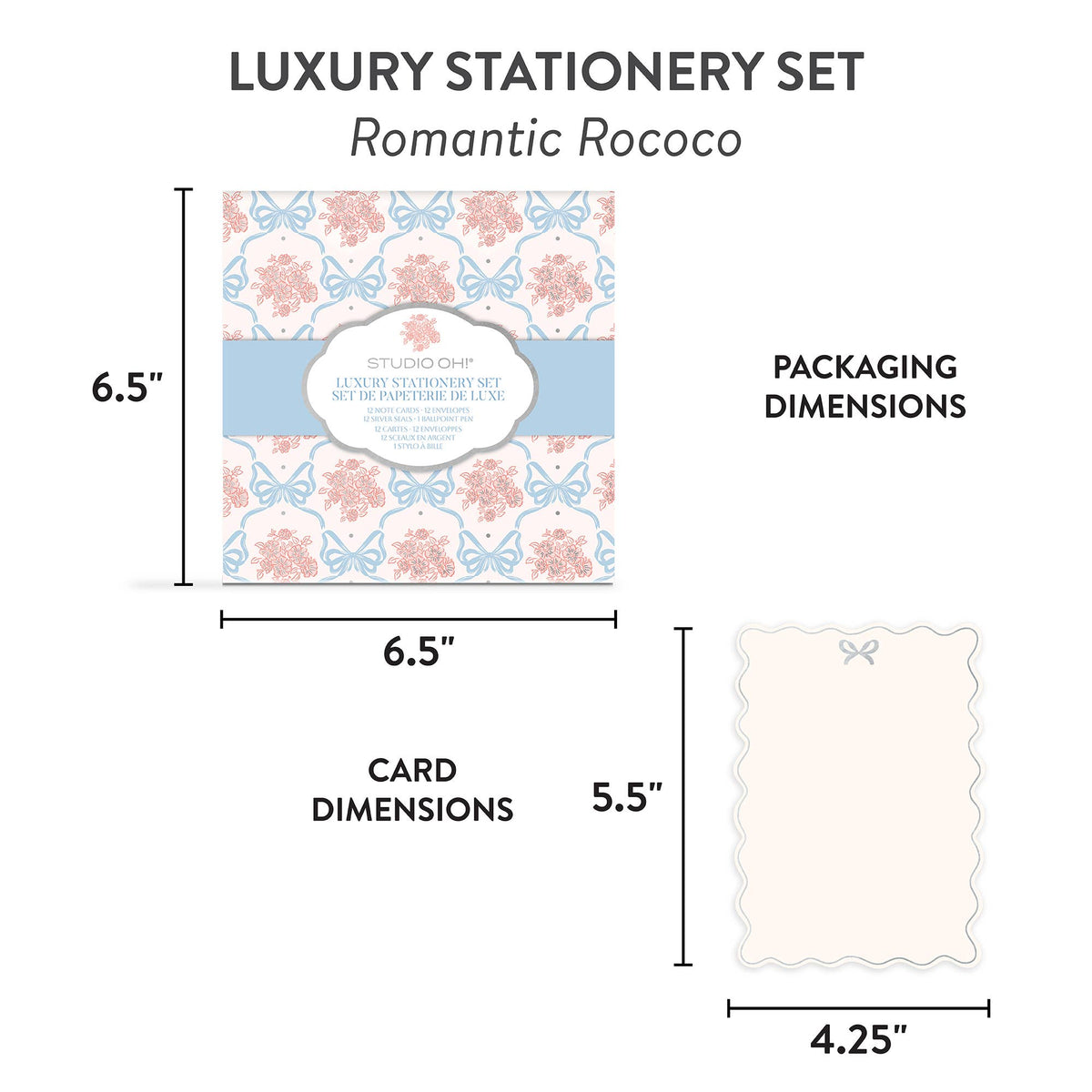 Romantic Rococo Luxury Stationery Set