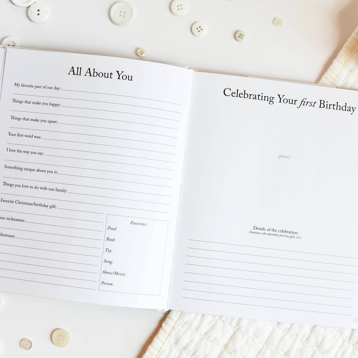 Childhood - Baby Memory Book Album: Blue