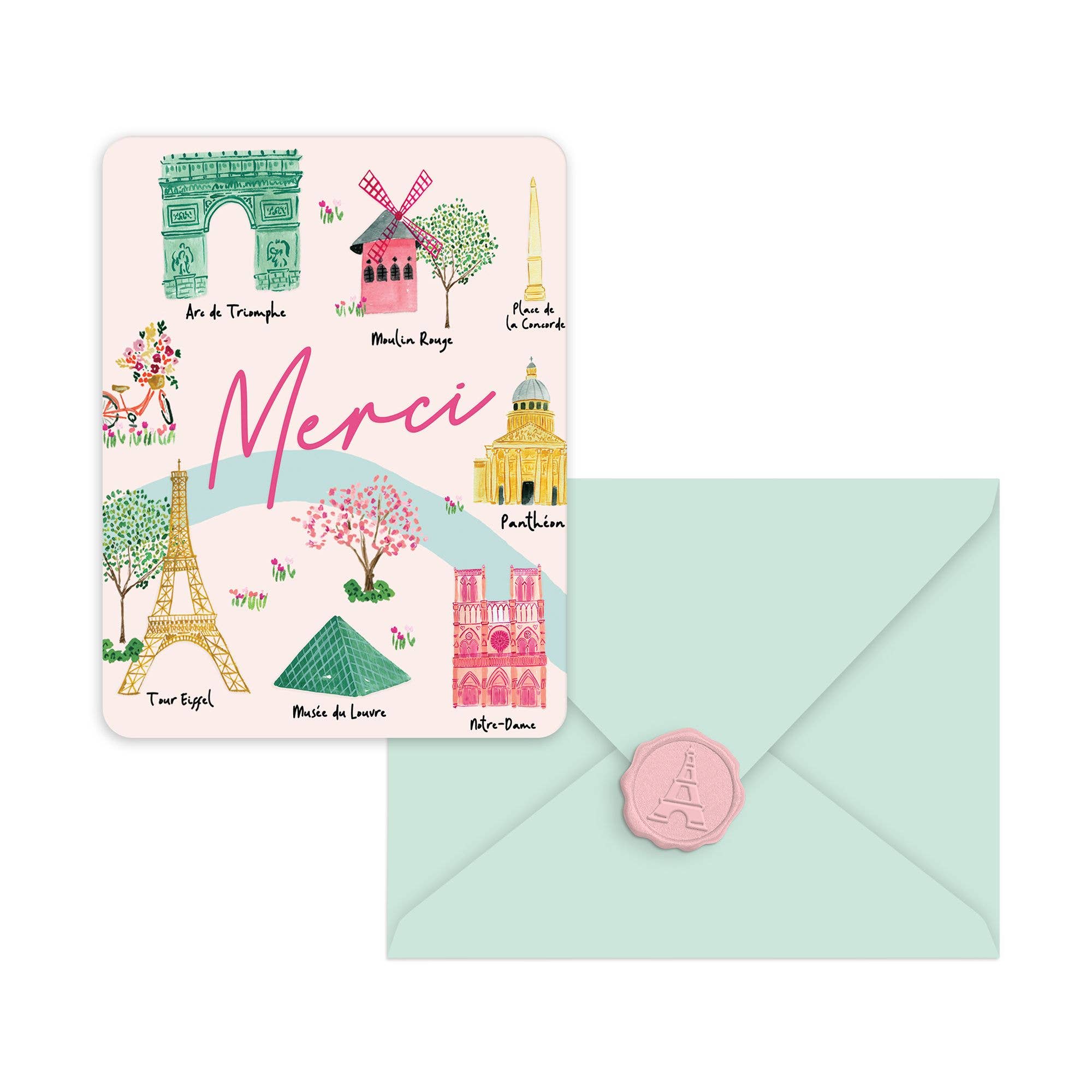 Sights of Paris Studio Note Cards with Matching Wax Seals