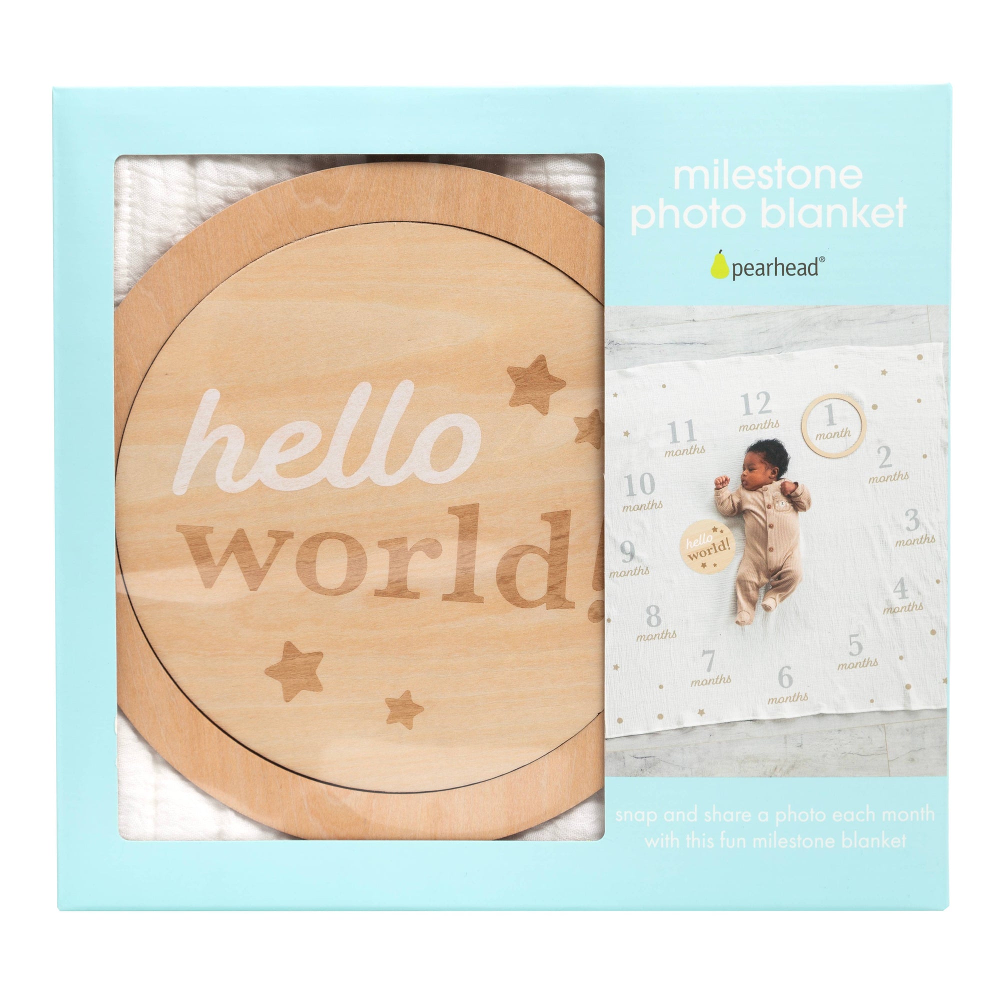 Monthly Milestone Blanket &amp; Photo Prop Set Kit, First Year
