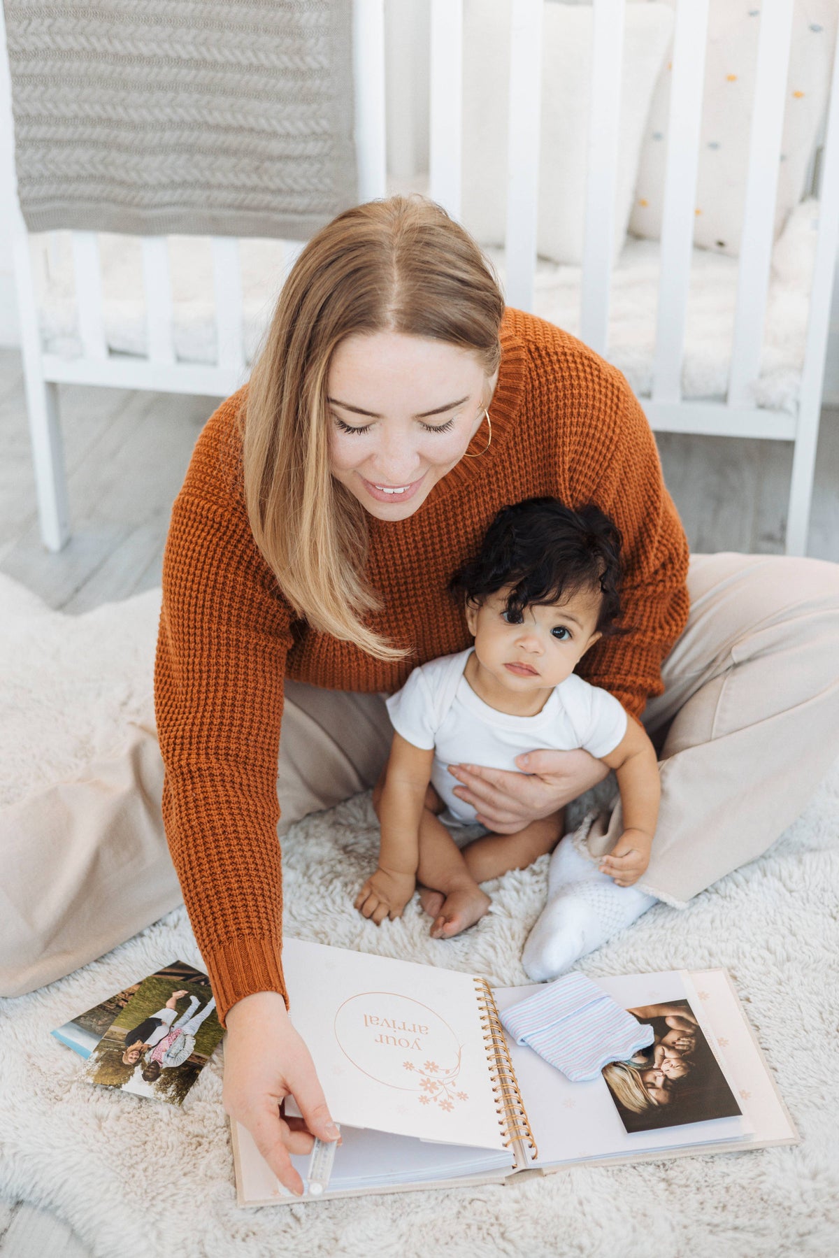 Daisy Print Square Baby Memory Book