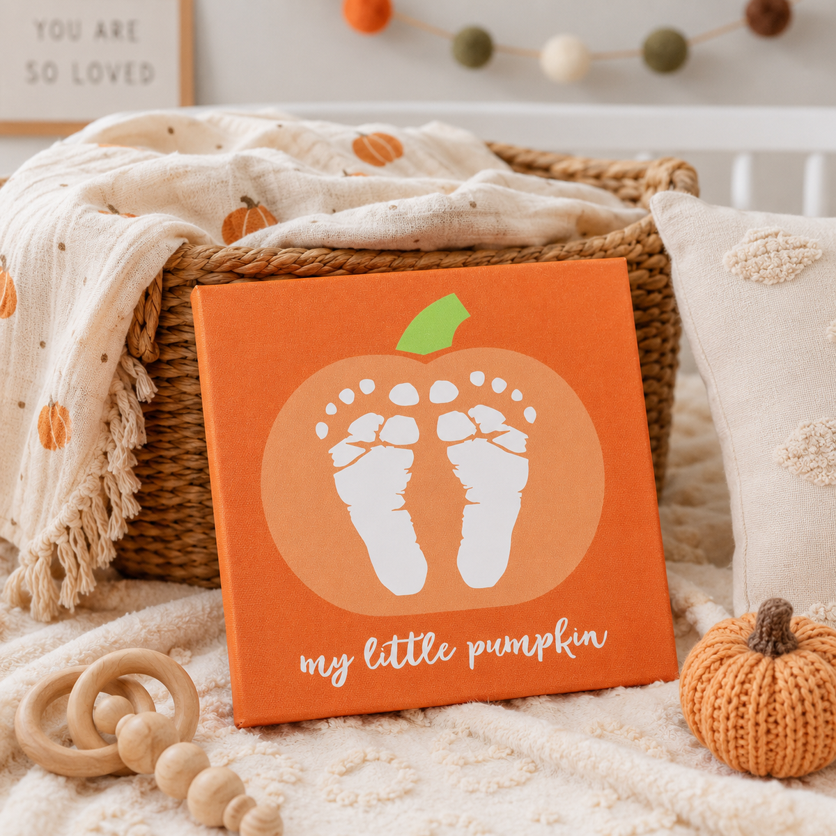 My Little Pumpkin Baby Footprint Paint Kit
