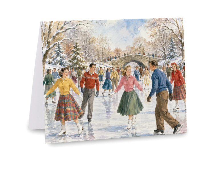 Jolly Vintage Skaters: Single Card