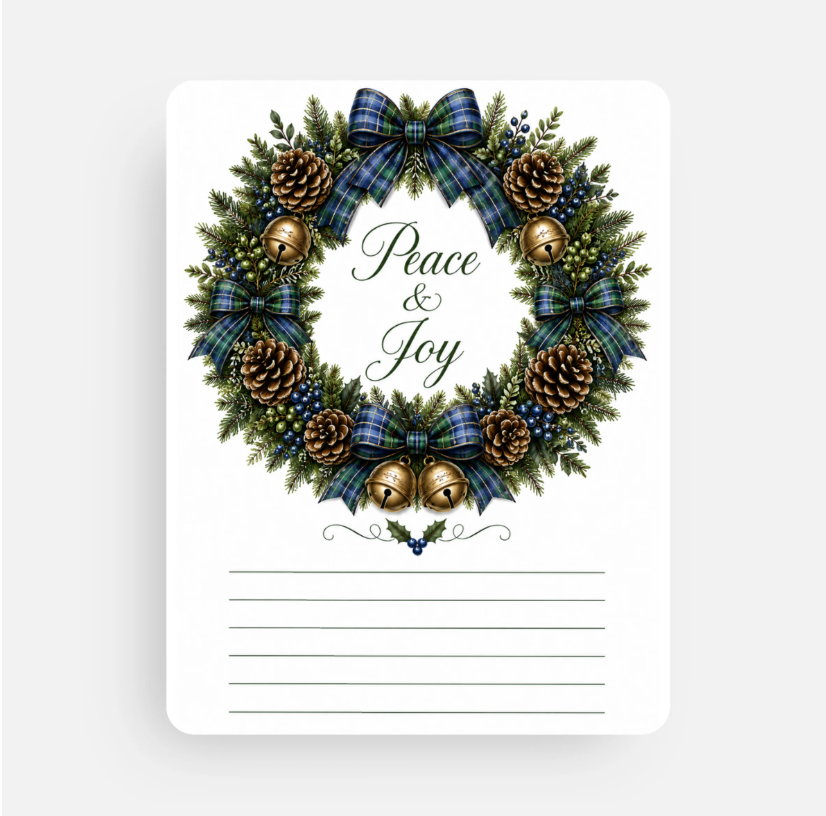 Holiday Wreath Celebration Cards - Set of 4