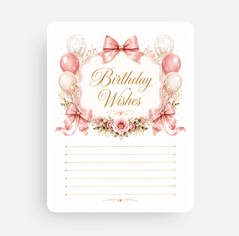 Birthday Celebration Card - Set of 4