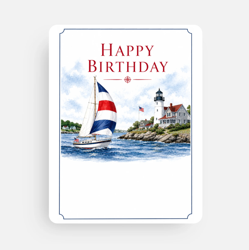 Nantucket Birthday Celebration Card - Set of 4