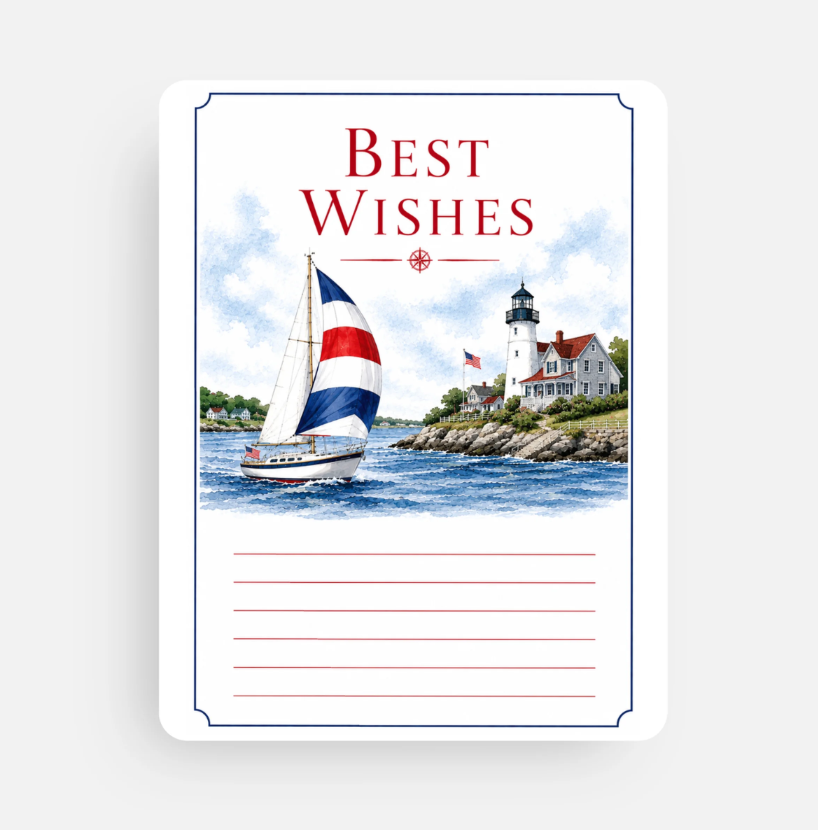 Nantucket Birthday Celebration Card - Set of 4