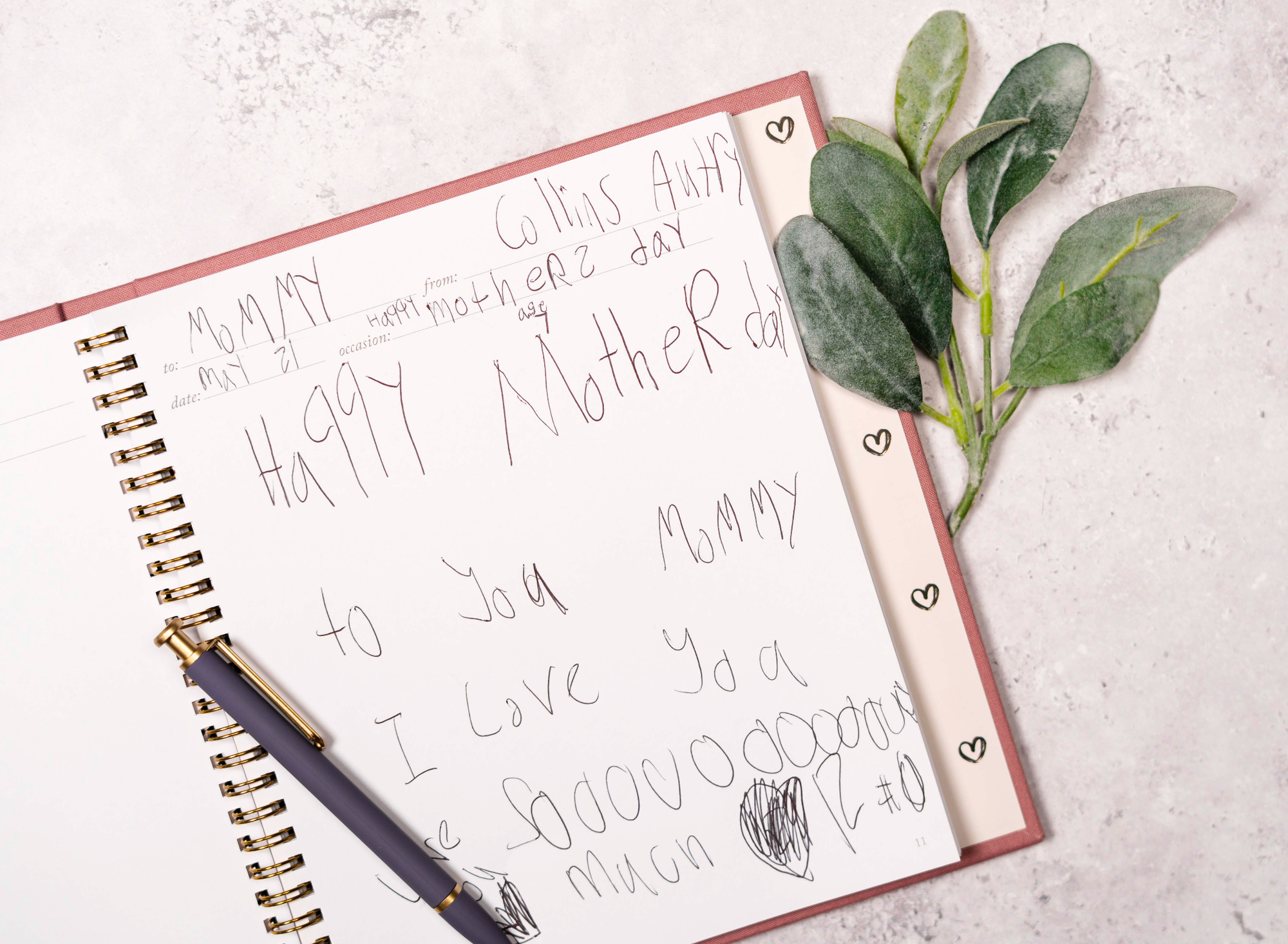 Cards Worth Keeping Journal | Birthday Card Organizer Book: Pink