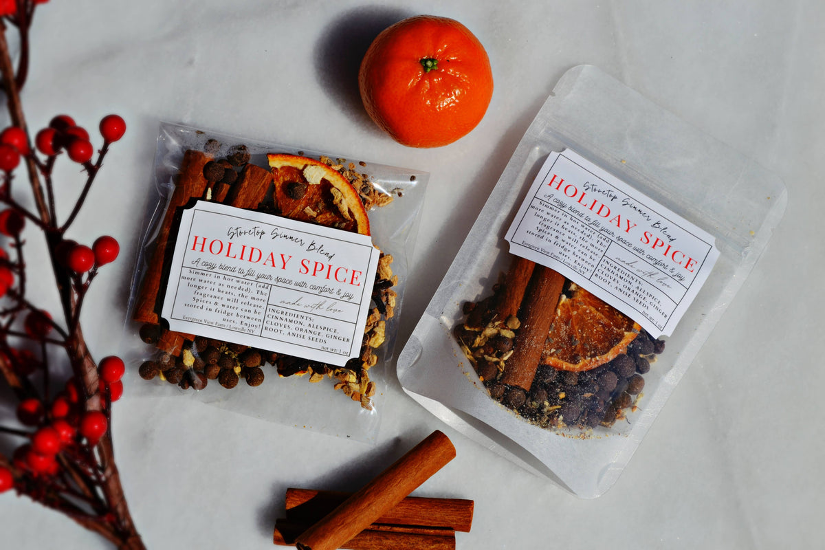 Simmer Stovetop Potpourri Holiday Spice Fall Christmas Blend: Clear flat cello bag