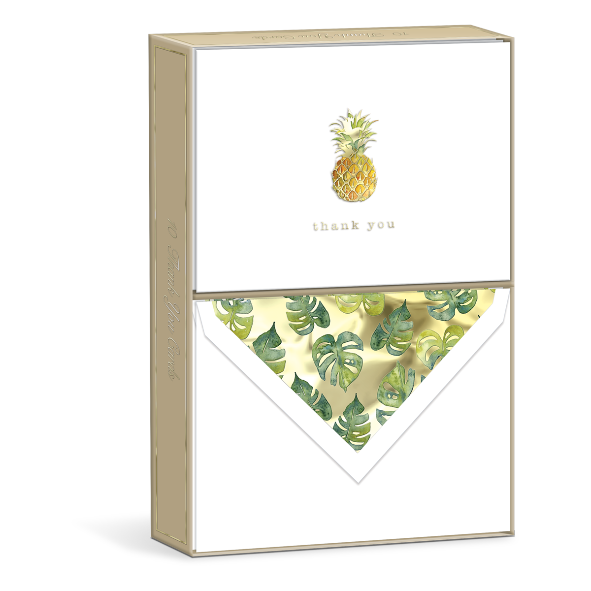 Elegant Boxed Thank You Note Cards Pineapple
