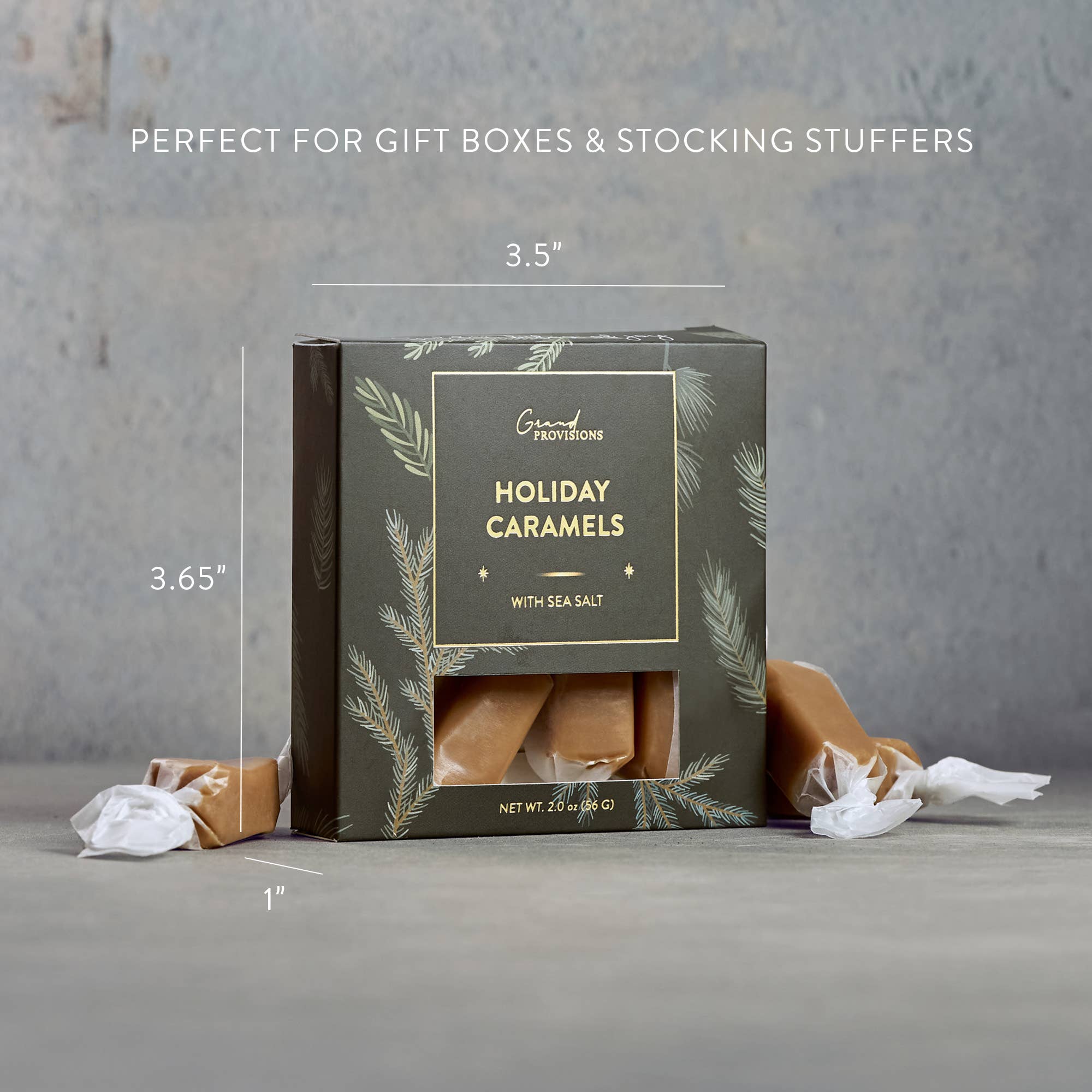 Creamy &amp; Soft Holiday Caramels With Sea Salt (2 oz)