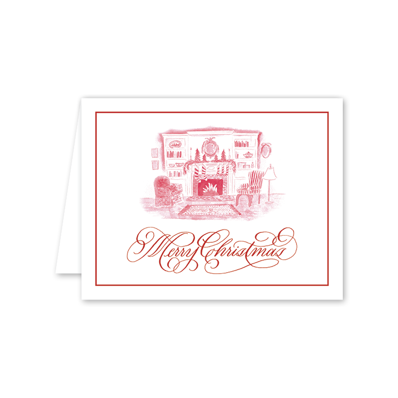 Christmas Toile Red: Single Card