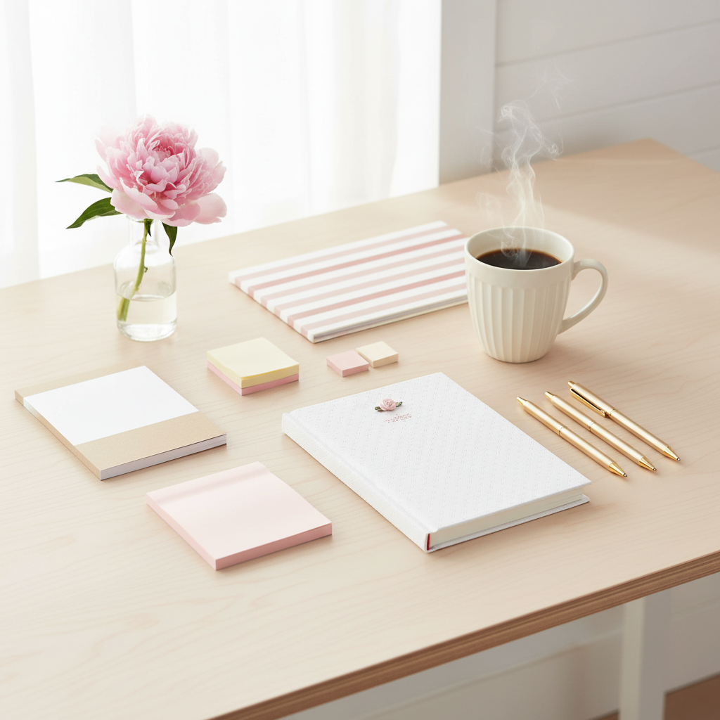 Pointelle Stationary Journal, Fabric Hardcover, White