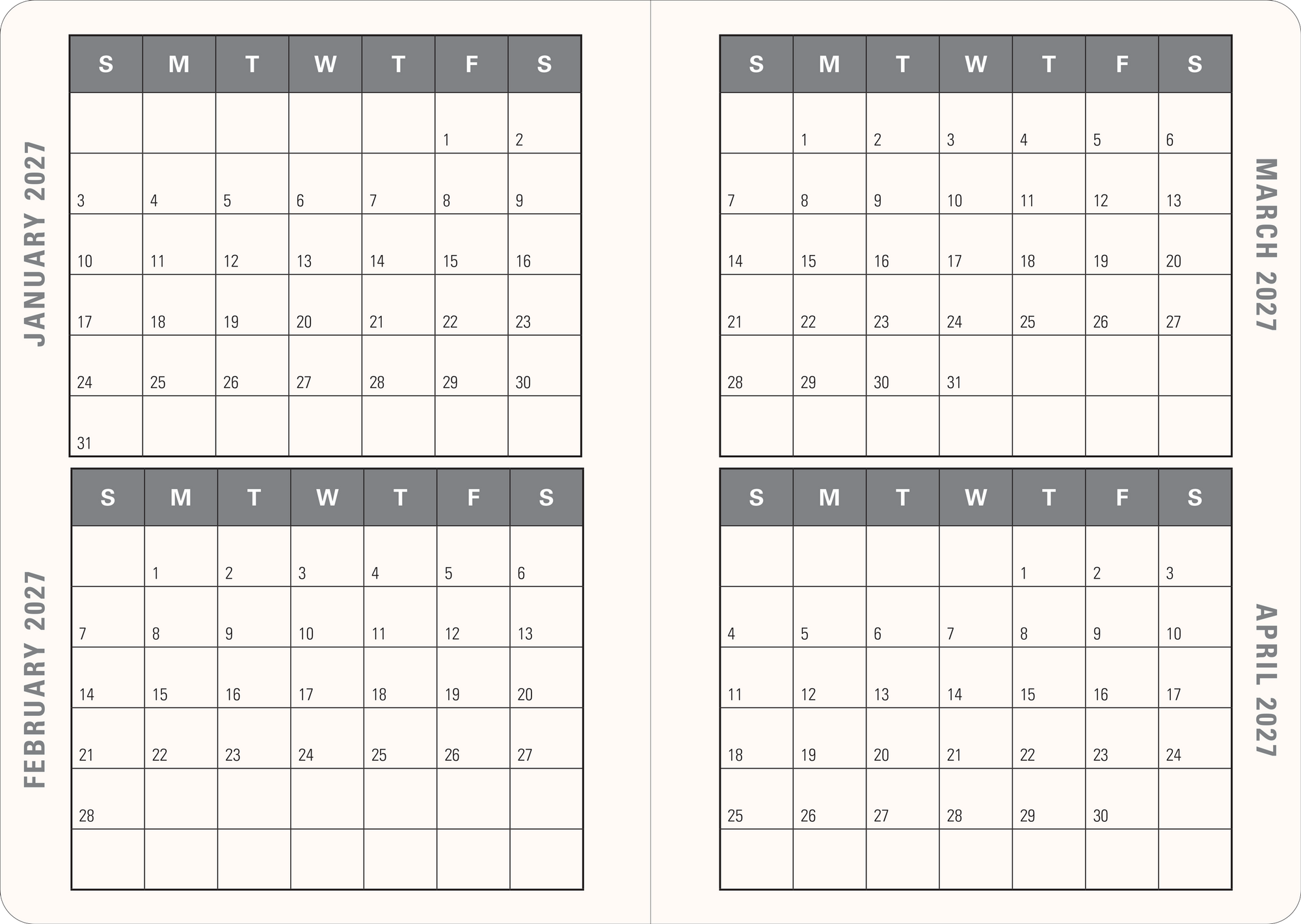 2027 Winnie-the-Pooh Weekly Planner
