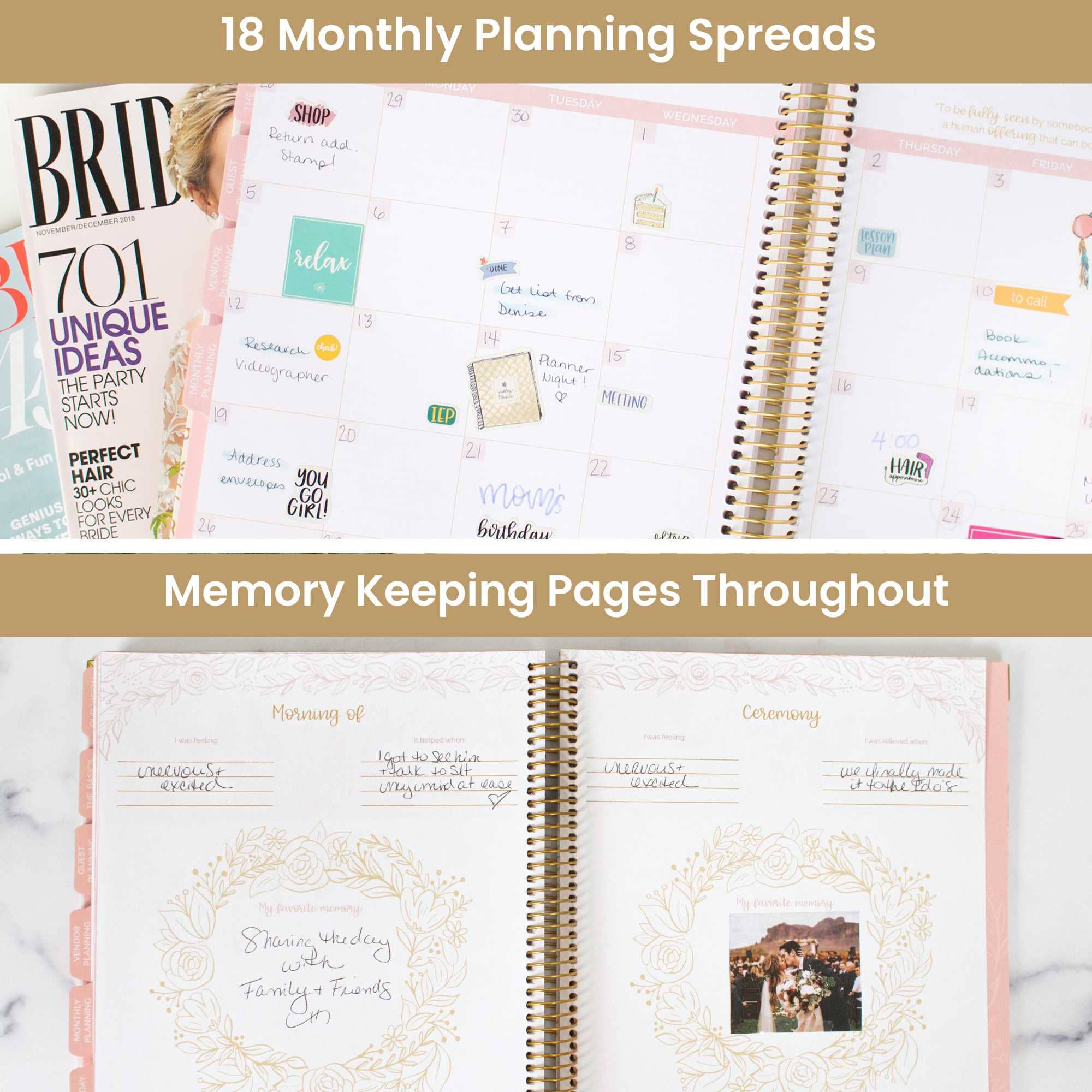Wedding Planner, Gold Floral