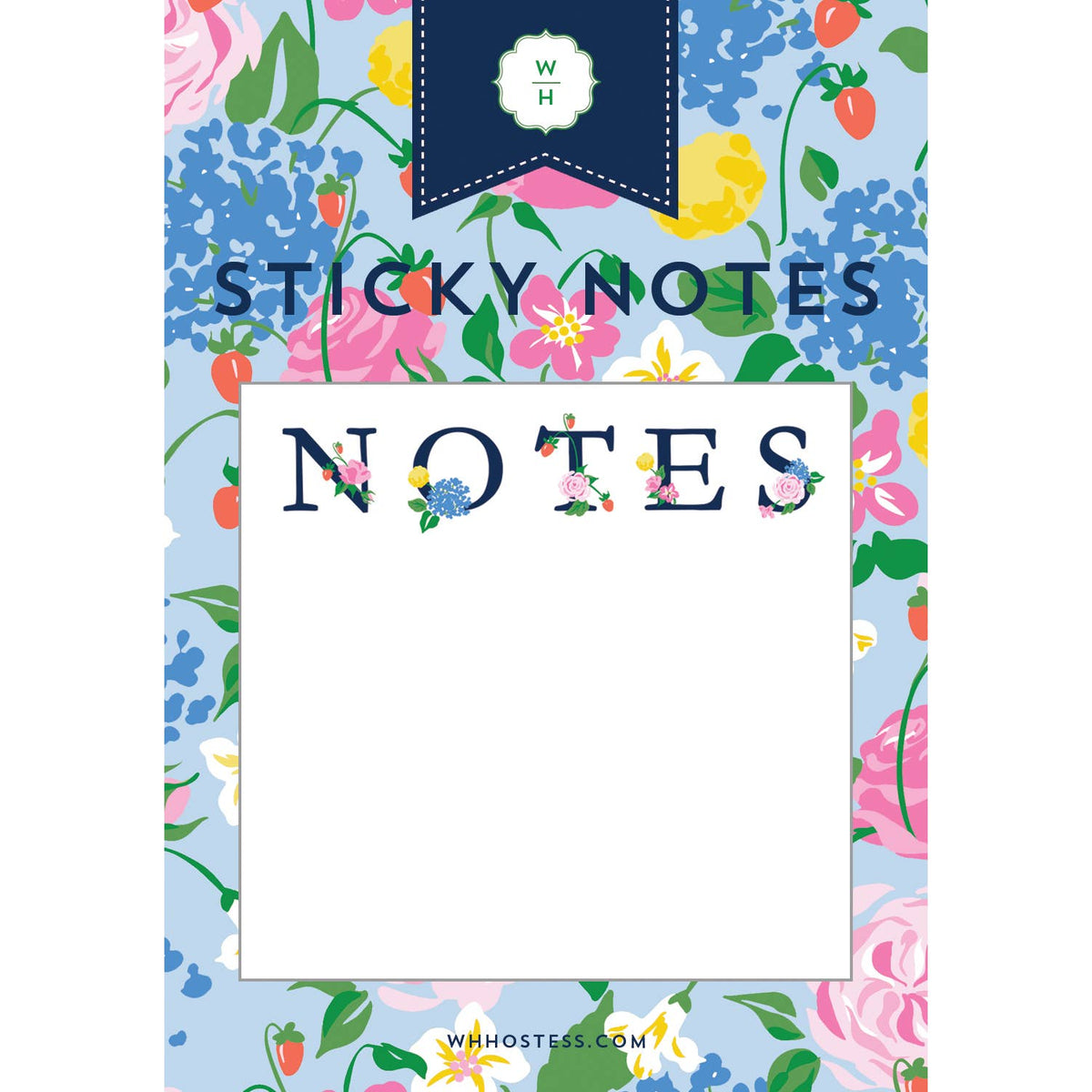 Strawberry Floral Single Sticky Notes