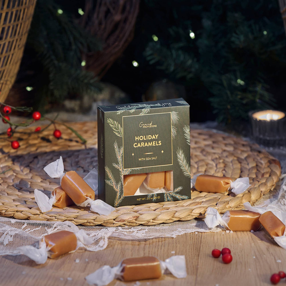 Creamy &amp; Soft Holiday Caramels With Sea Salt (2 oz)