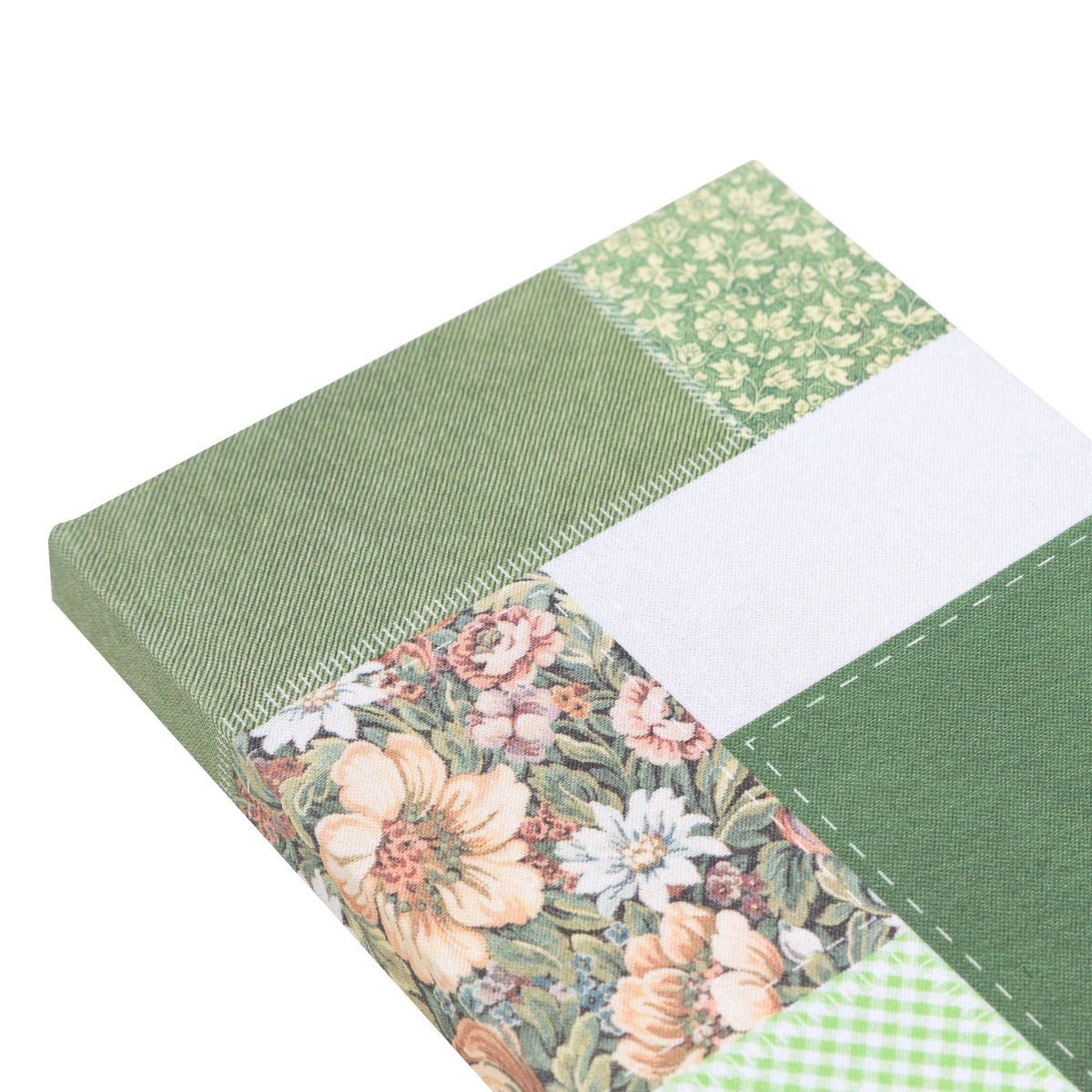 Green Patchwork Journal, Fabric Hardcover Stationary