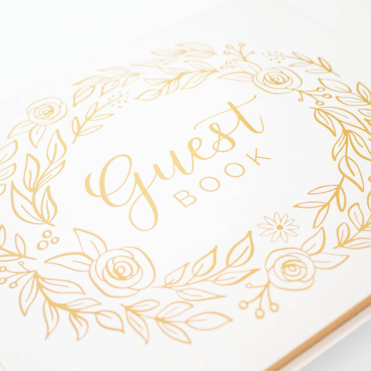 Wedding Guest Books: Gold Floral